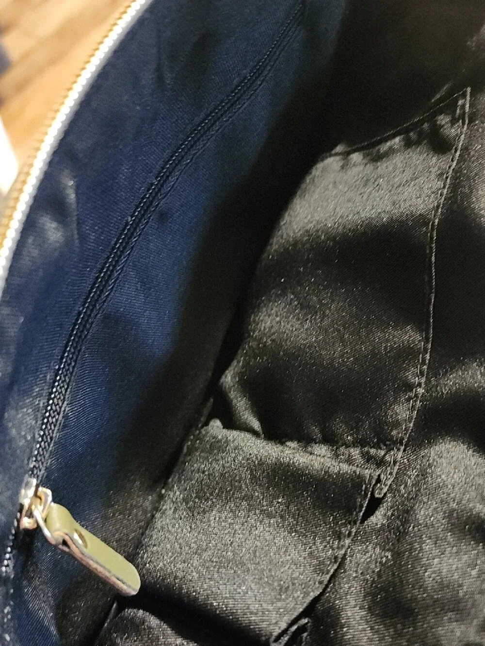 Olive Floral Embroidered Satchel Handbag